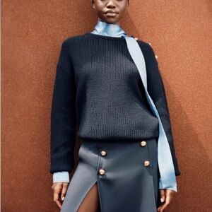 Classic with a Twist Button A-line with Stretch